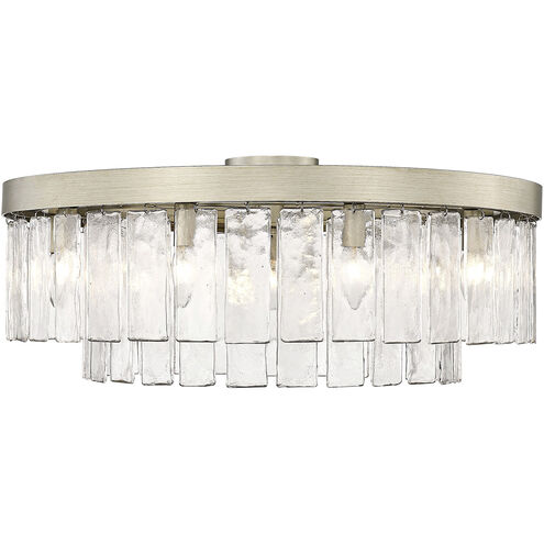 Ciara 9 Light 27 inch White Gold Semi-Flush Ceiling Light